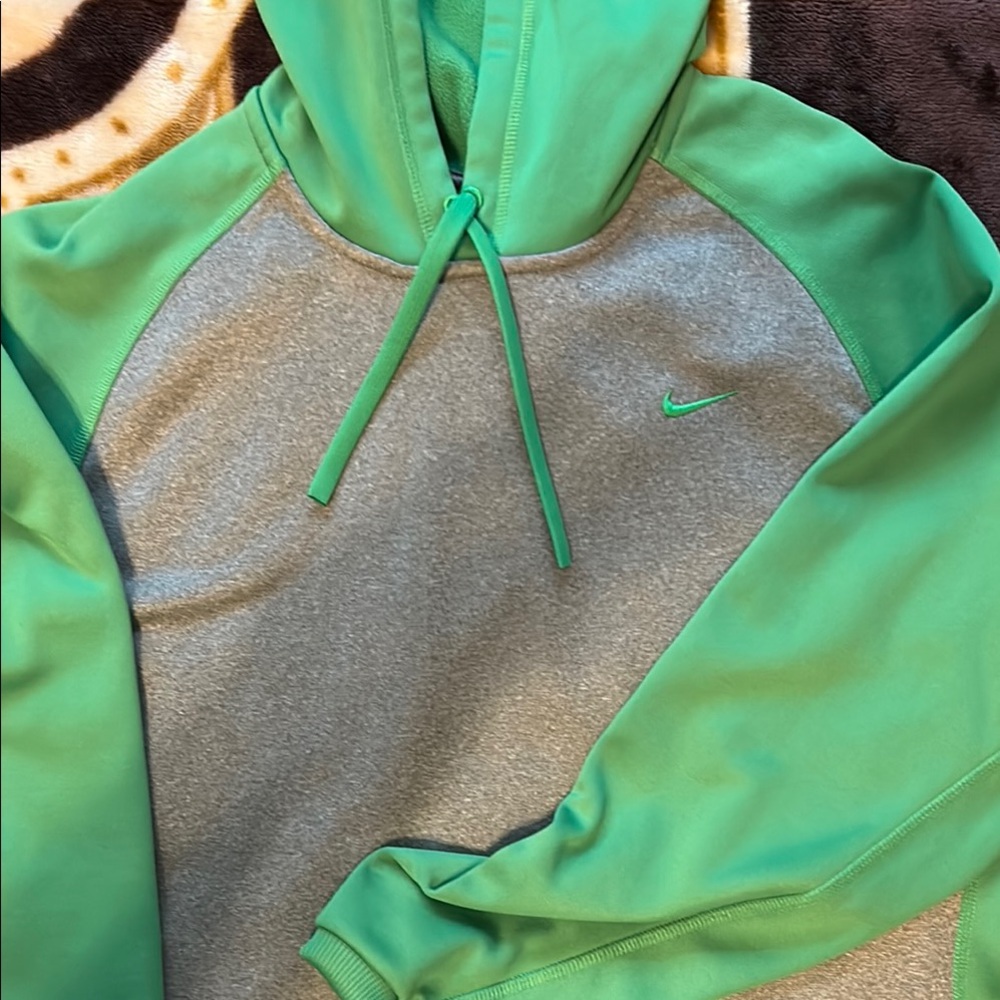 Nike Green and Gray Hoodie